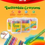 M&G twistable retractable crayons 12 18 24 36 Colors PP Box Wholesale