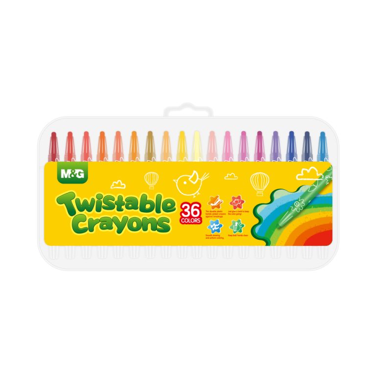 M&G twistable retractable crayons 12 18 24 36 Colors PP Box Wholesale