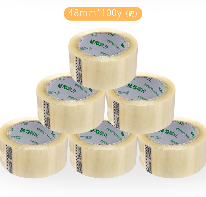 M&G AJD95785 Transparent Packing Tape 48mm x 150Y 6 Rolls Wholesale