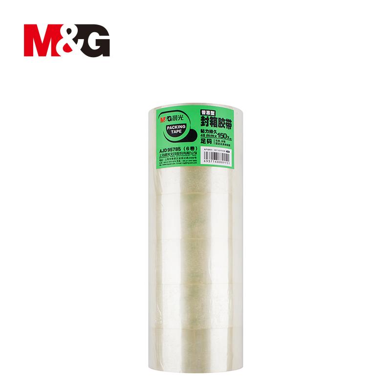 M&G AJD95785 Transparent Packing Tape 48mm x 150Y 6 Rolls Wholesale