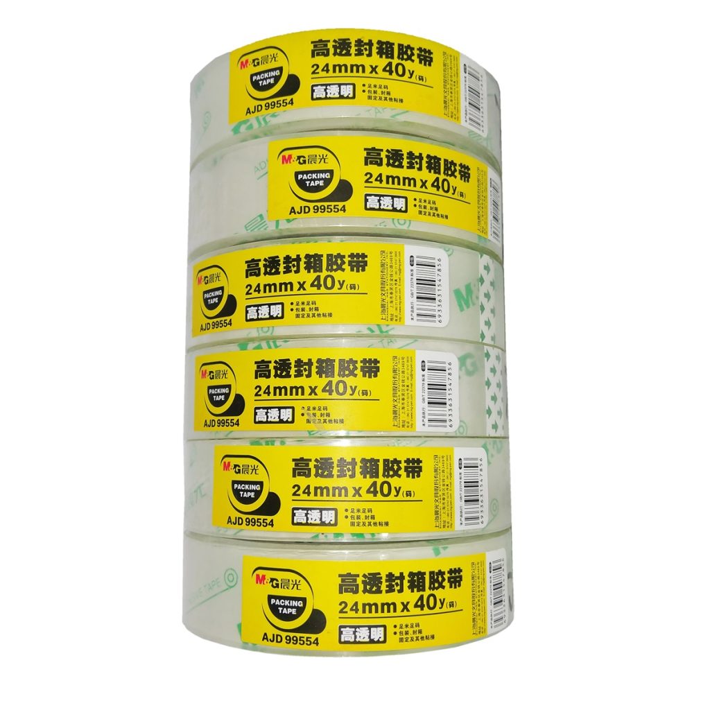 M&G AJD99554 Non-Yellowing Clear Stationery Tape 24mm x 40Y Wholesale