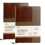 M&G Two-Tone Spliced PU Cover Notebook 160 Sheets Wholesale
