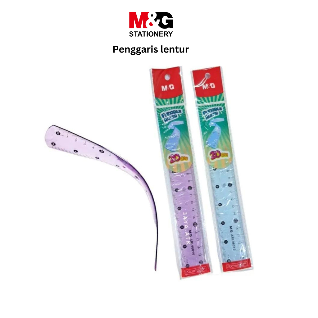 M&G ARL960Y7 30cm Shatterproof Flexible Soft Plastic Ruler Wholesale