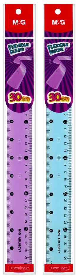 M&G ARL960Y7 30cm Shatterproof Flexible Soft Plastic Ruler Wholesale