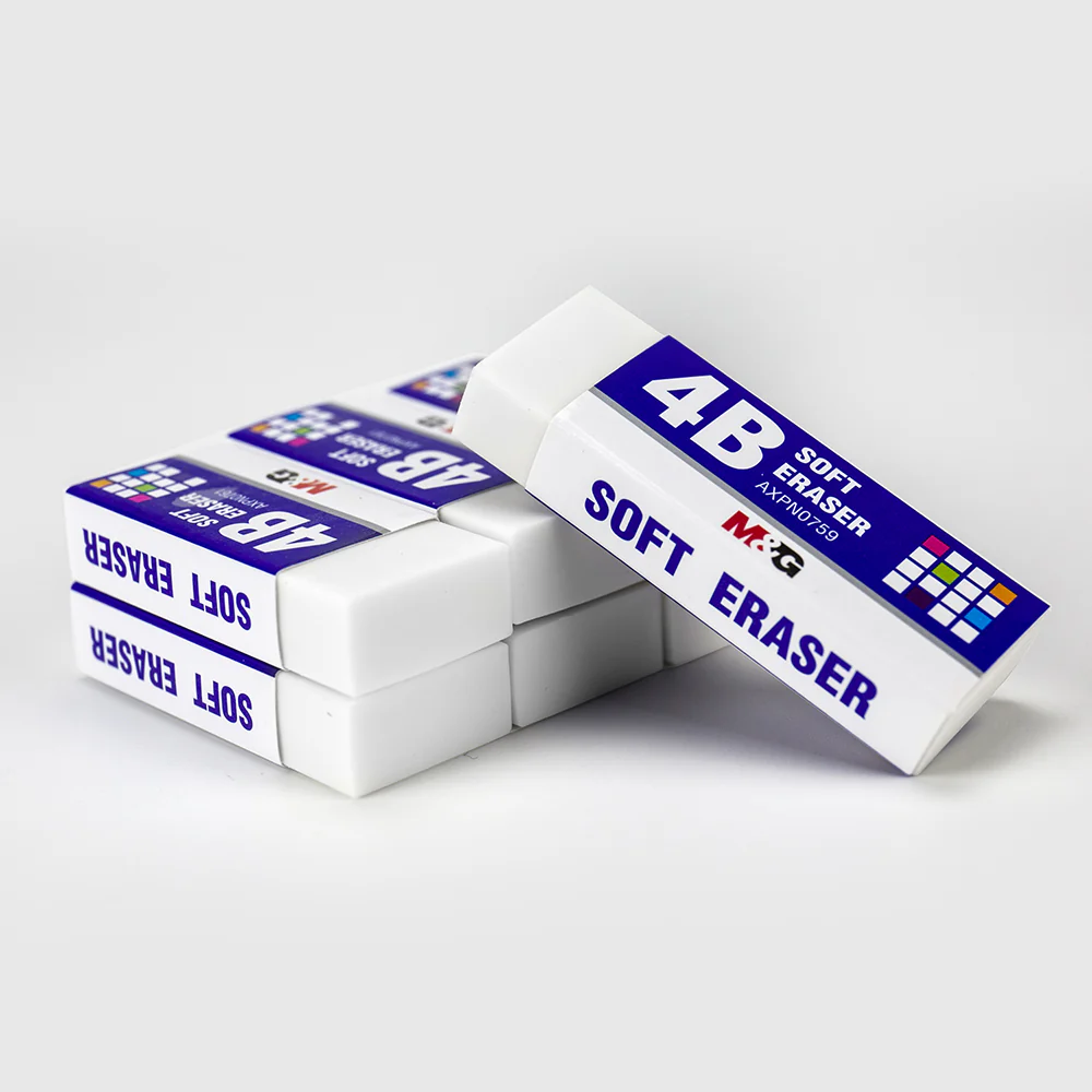 M&G AXPN0759 Large 4B Soft White Pencil Eraser 65x24x11mm Wholesale